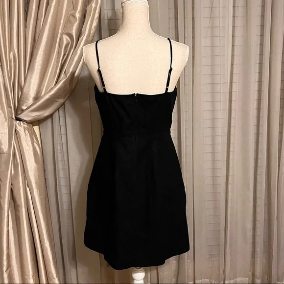J Crew Black Scalloped Fit Flare Dress - Picture 3 of 5